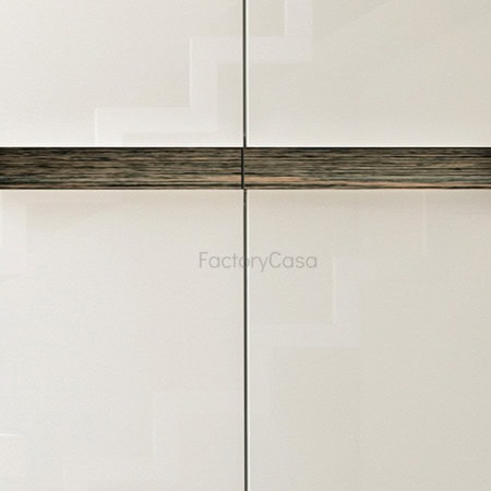 Ανοιγόμενη ντουλάπα 6φυλλη laccato ( gloss με οριζόντιες λαβές )