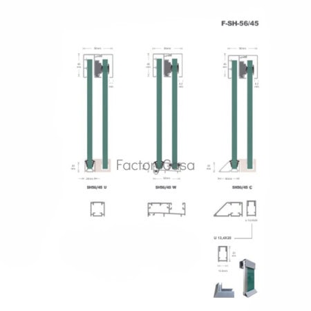 Γυάλινη Ευθύγραμμη Καμπίνα Μπάνιου f sh 5645