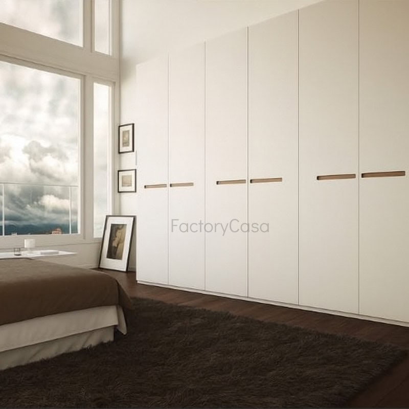 Ανοιγόμενη ντουλάπα 6φυλλη laccato ( mat με οριζόντιες λαβές )