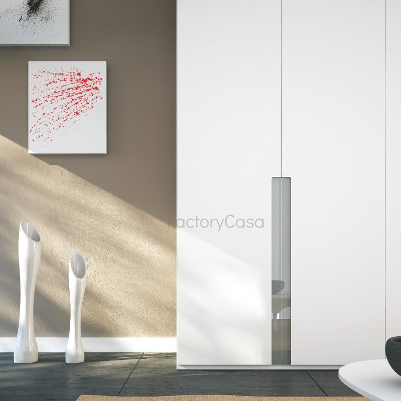 Ανοιγόμενη ντουλάπα 4φυλλη laccato ( mat με κάθετες λαβές )