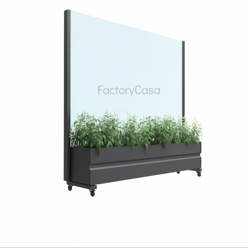 Σταθερός Ανεμοφράκτης με Ζαρντινιέρα ή Κάθισμα και Ρόδες