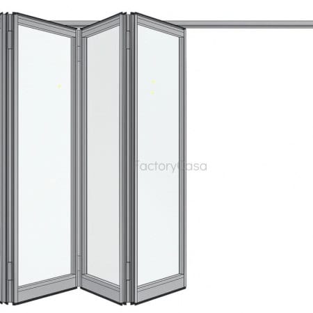 Πτυσσόμενα με διπλά τζάμια και μεντεσέ f 300 Η